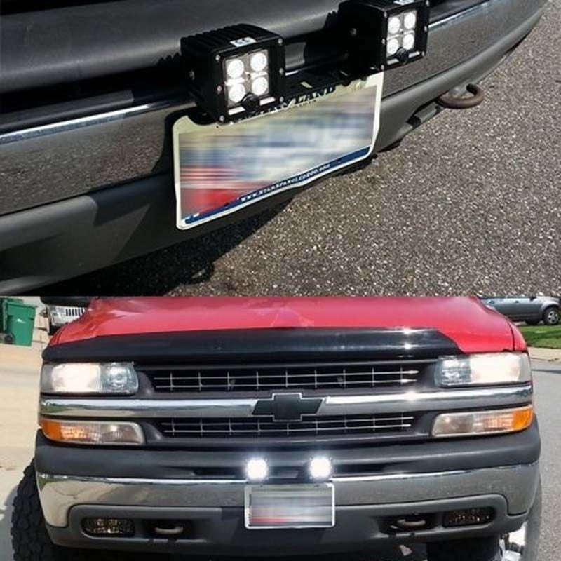 US Edition Black License Plate Frames Mounting Bracket For Jeep Pick-up Truck - LED Factory Mart