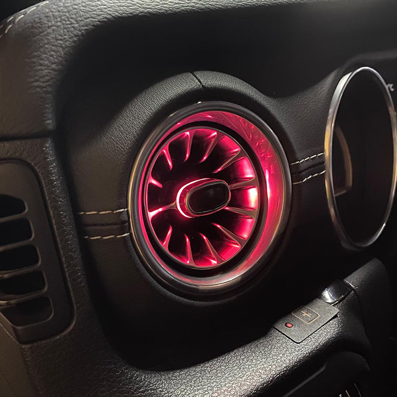 Turbo Air AC Vent W/ LED Ambient Atmosphere Lights for 2011-2018 Jeep Wrangler JK