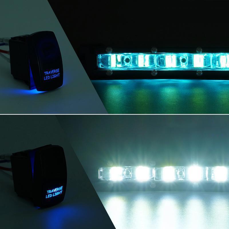 14 Inch Single Row LED Light Bar With Blue Backlight