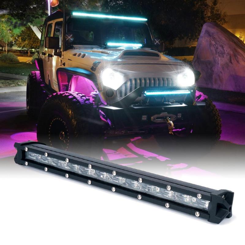 14 Inch Single Row LED Light Bar With Blue Backlight