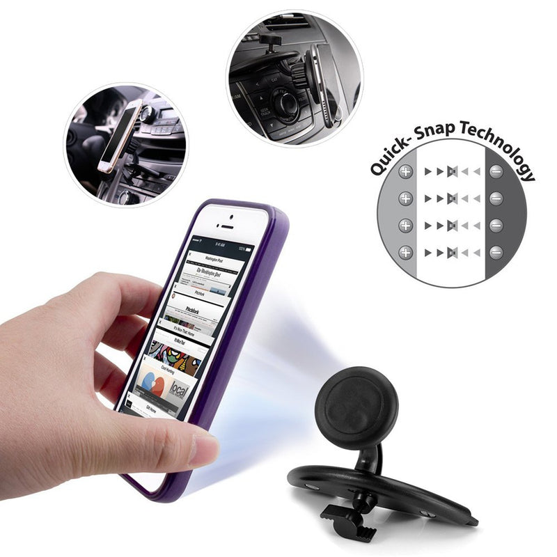 Excelvan Powerful Magnetic Suction Car CD Slot Mount Stand for Mobile Phone / Mini Tablets / GPS Devices