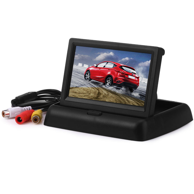 Foldable 4.3 Inch HD Car Reversing Digital LCD Color Monitor Display NTSC PAL