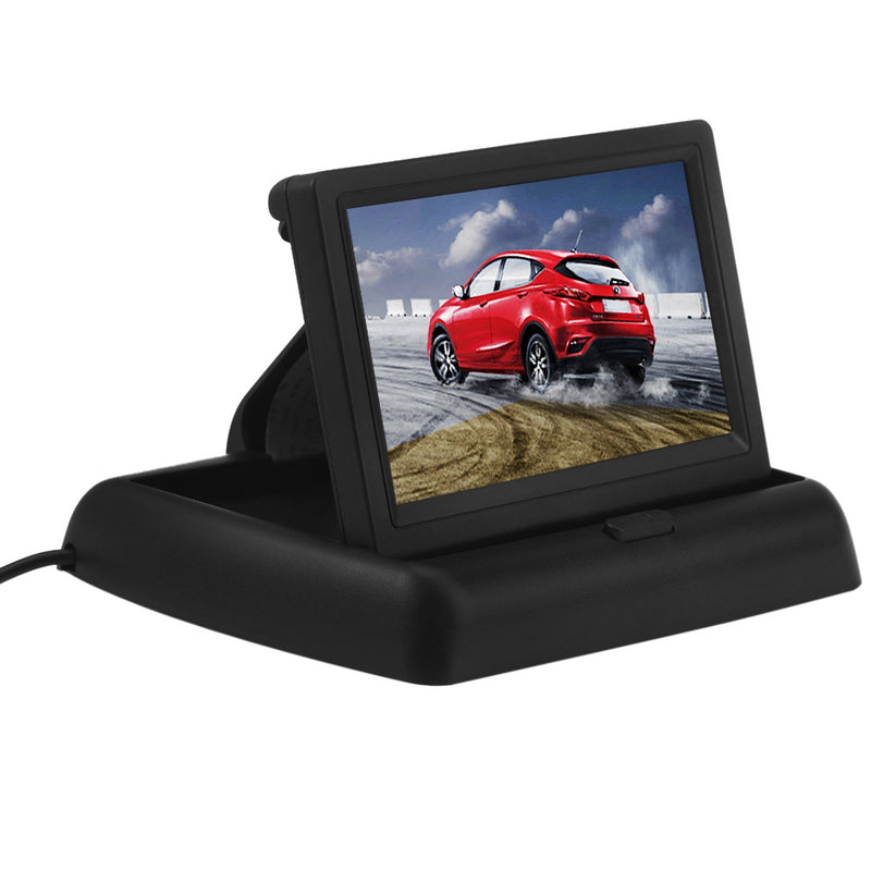 Foldable 4.3 Inch HD Car Reversing Digital LCD Color Monitor Display NTSC PAL