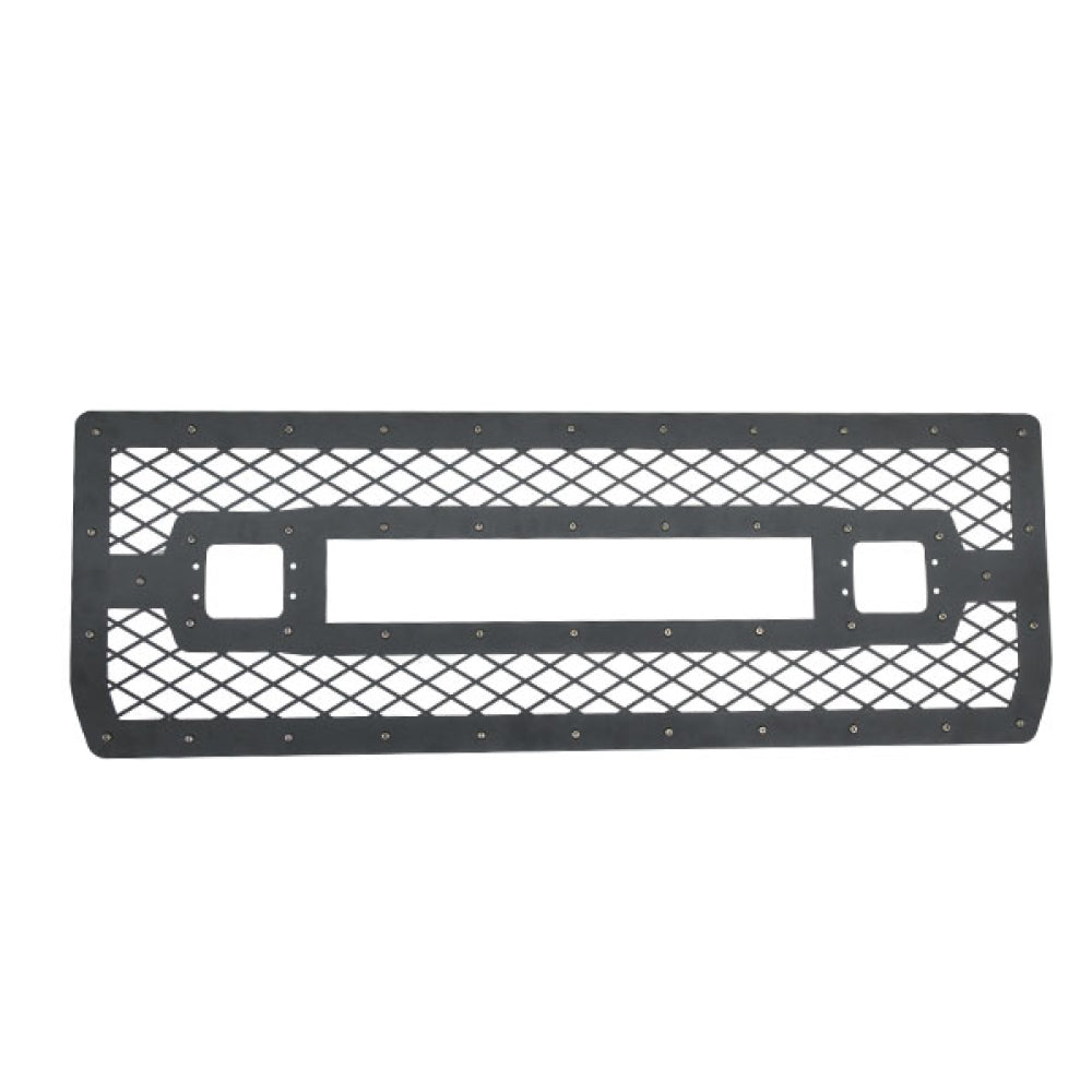 Front Grille Mesh Grill Replacement w/120W LED Light Bar for Ford F250 F350