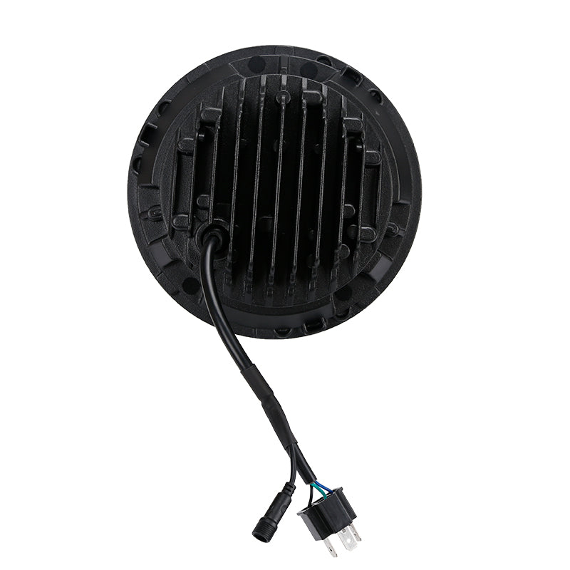 7inch RGB LED Headlights + 4inch LED Fog Light RGB Halos for Jeep Wrangler - LED Factory Mart