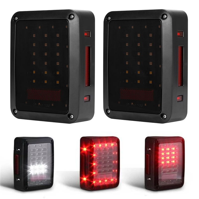 7" 40W LED H4 Headlight Smoke Tail Signal Reverse Light