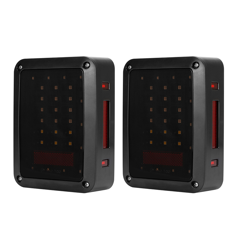 7" 75W LED Headlight DRL & Smoked LED Tail Lights for Jeep Wrangler JK