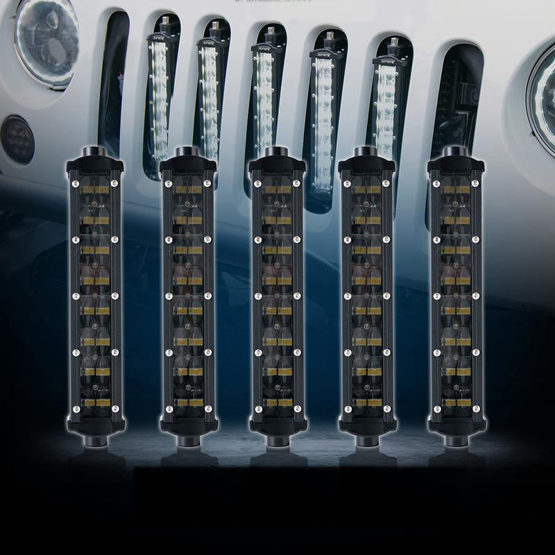 USA ONLY 5PC 8" Double Row Philips LED Grille Light Kit