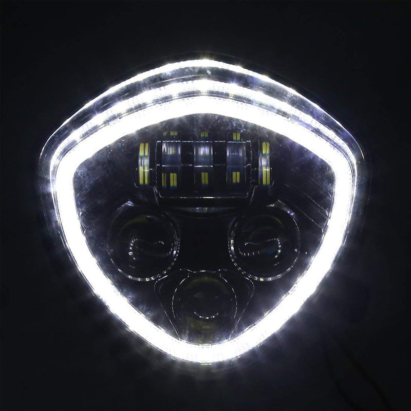 CREE LED Headlight w/Halo Ring For Victory Cross Country/Cruisers