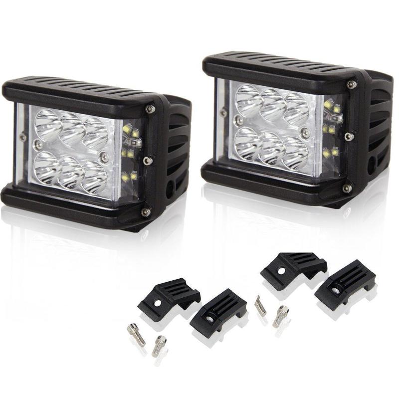 2 Pcs Flood Beam LED Work Light Pod For Car