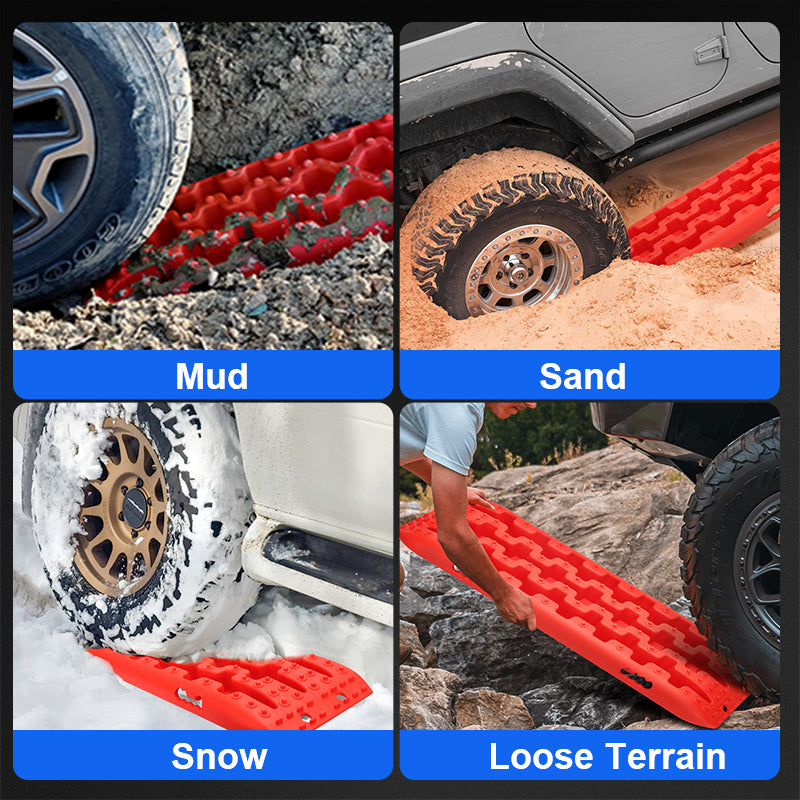 Tire Traction Mats Portable Recovery Tracks for Off Road 4X4 Snow