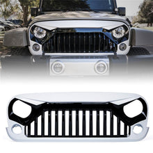 2007-2018 Jeep Wrangler Painted Black White Grille