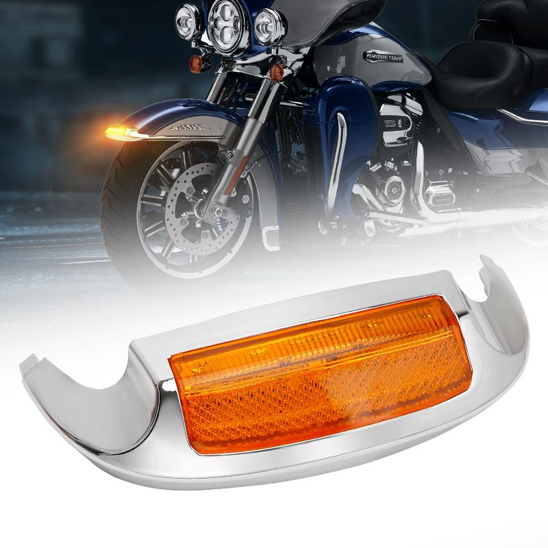 2009+ Harley Davidson LED Front Amber Fender Tip Tail Light 
