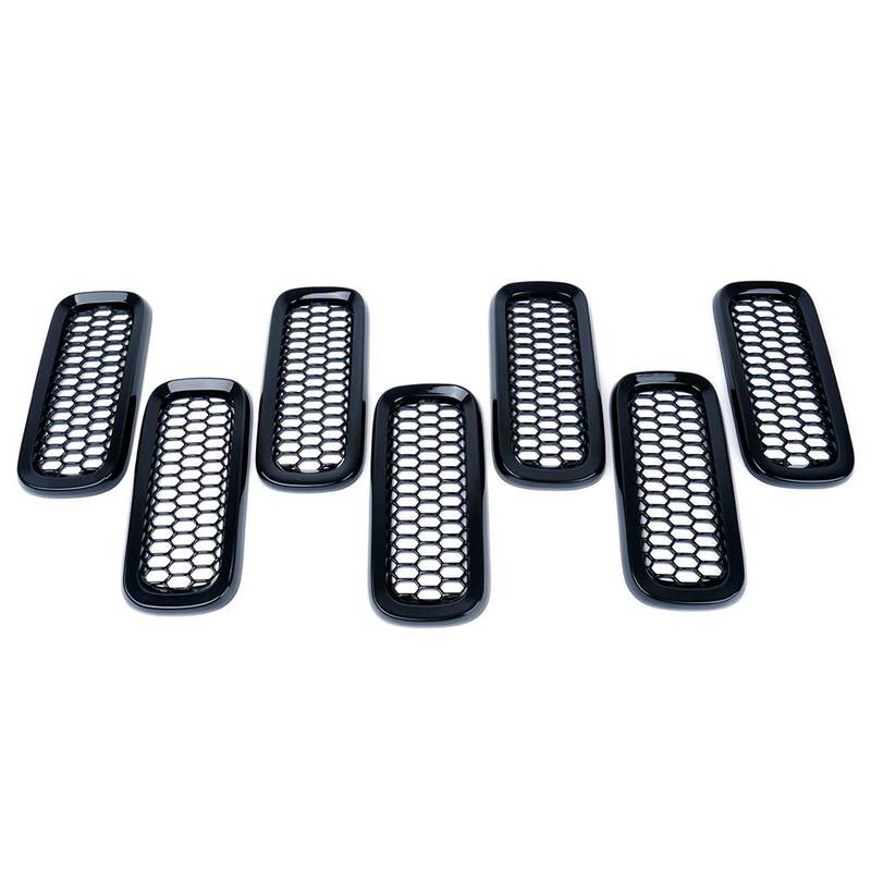 2015-2017 Jeep Renegade Black Grille Inserts With Mesh
