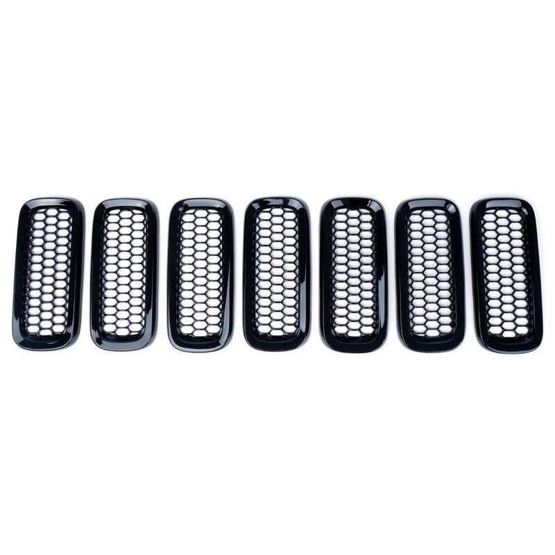 2015-2017 Jeep Renegade Black Grille Inserts With Mesh