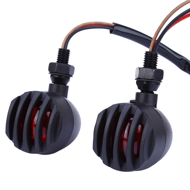 Paired 12V Retro Refit Motorcycle Bullet Turn Signal Light Indicator Lamp for Motorcycle - LED Factory Mart