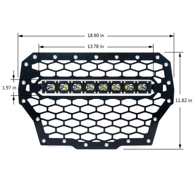 2017 Polaris RZR Turbo Grille With LED Light Bar