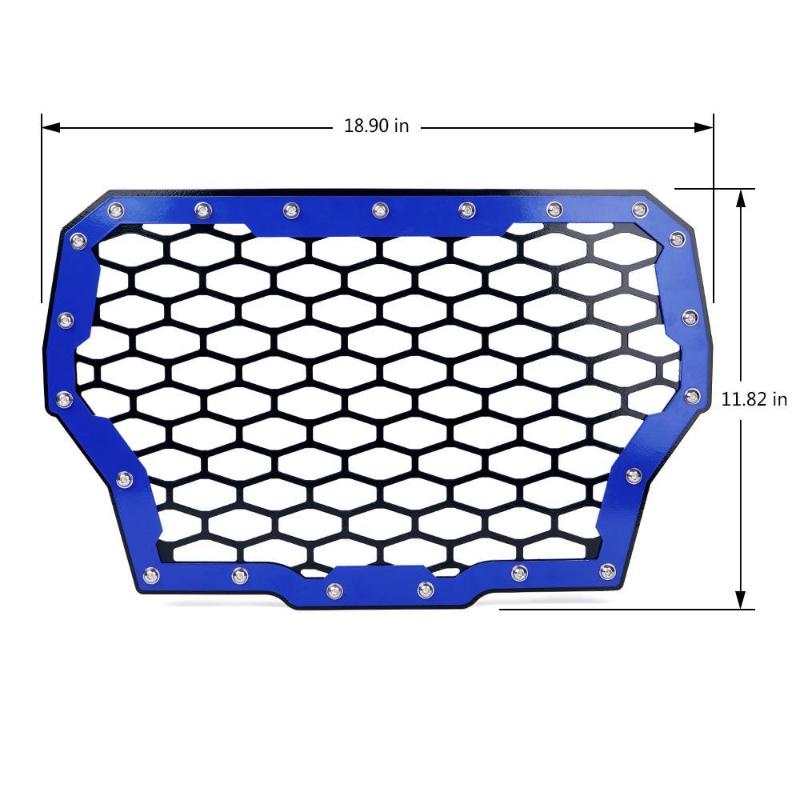 2017 Polaris RZR Turbo Models Blue Steel Mesh Grille