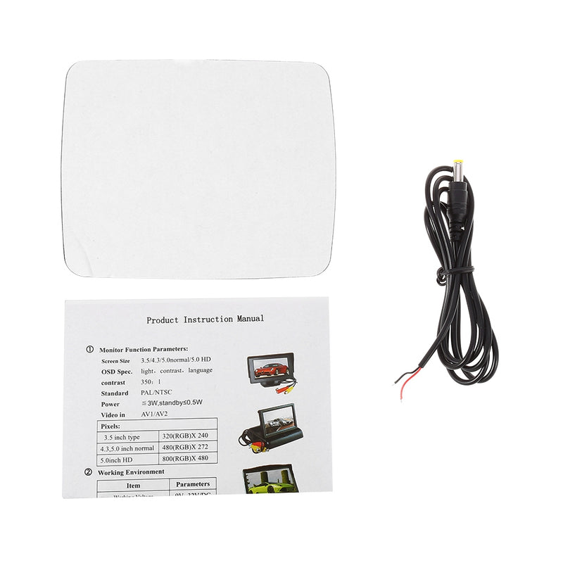 Foldable 4.3 Inch HD Car Reversing Digital LCD Color Monitor Display NTSC PAL