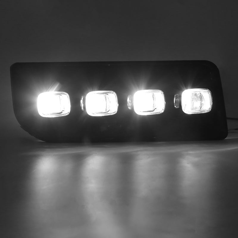 BINQIGOO LED Fog Lights With DRL Turn Signal For Toyota 4Runner 2014-2023 – Pair Black Housing Clear Lens