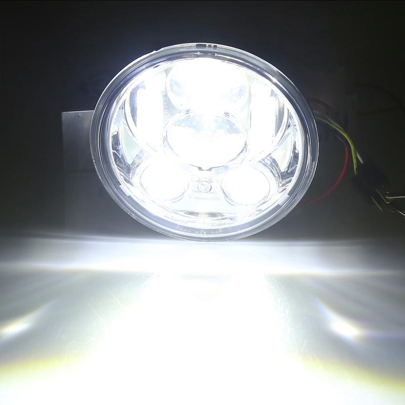 5.75" LED Projector Headlight + LED Turn Signals Running Light with 1157 Insert Kit