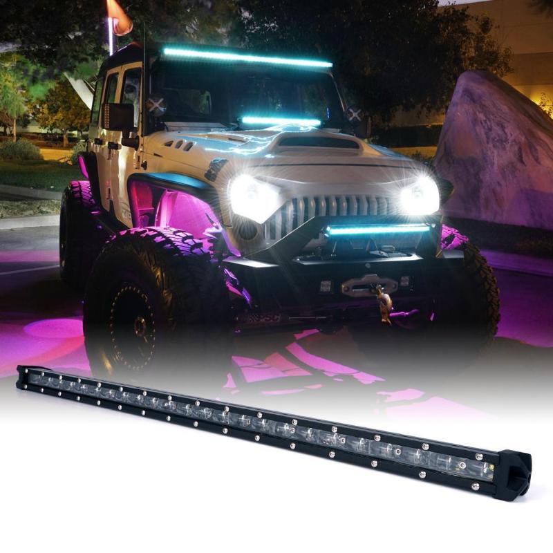 26 Inch Single Row LED Light Bar With Blue Backlight