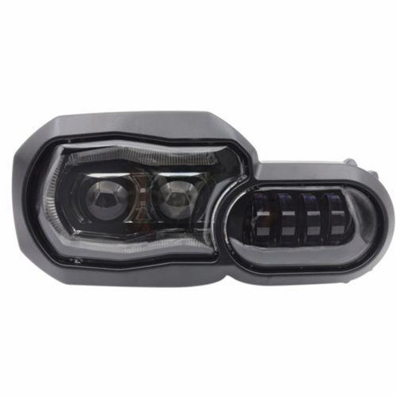 LED Replacement Headlight Assembly Kit w/ Angel Eyes DRL For BMW F800GS