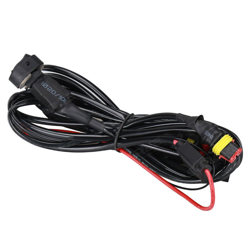 40A 12V Universal Wiring Harness Switch On/Off for Motorcycle Auxiliary Fog Light Wires - LED Factory Mart