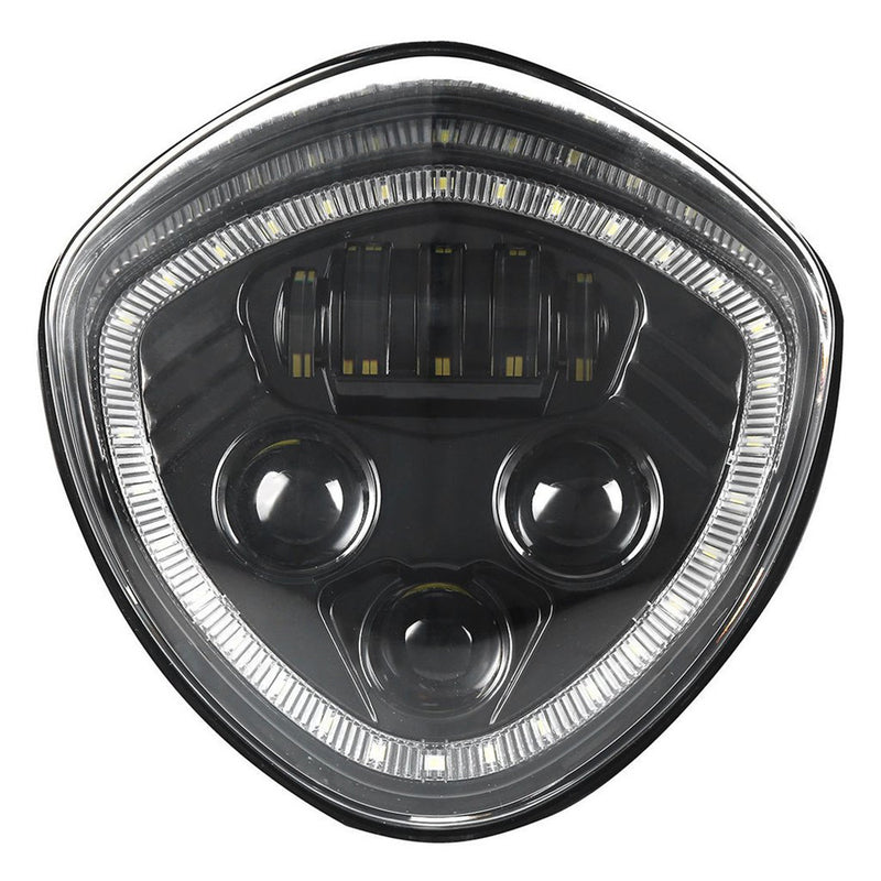 CREE LED Headlight w/Halo Ring For Victory Cross Country/Cruisers