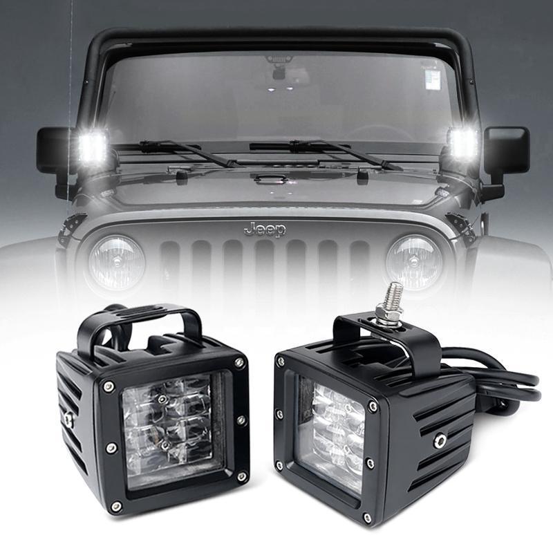 3 Inch LED Spot Light With Blue Backlight Wiring Harness