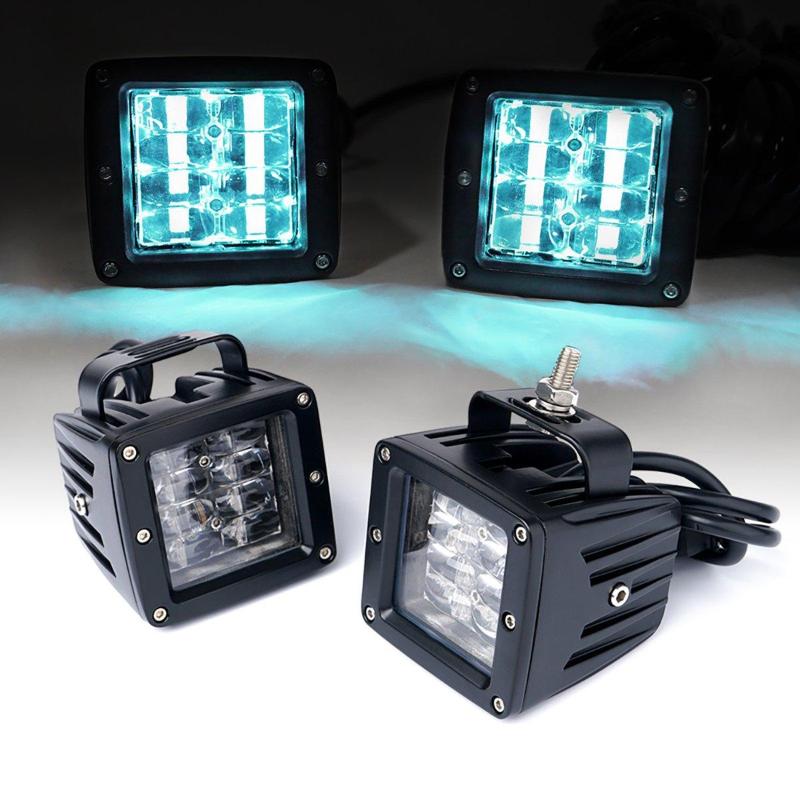 3 Inch LED Spot Light With Blue Backlight Wiring Harness