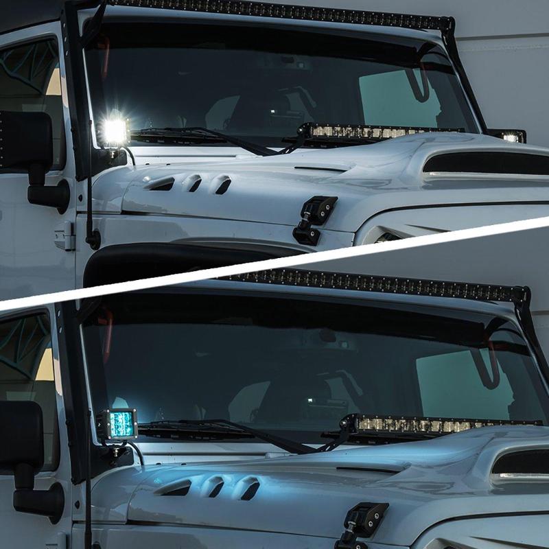 3 Inch LED Spot Light With Blue Backlight Wiring Harness