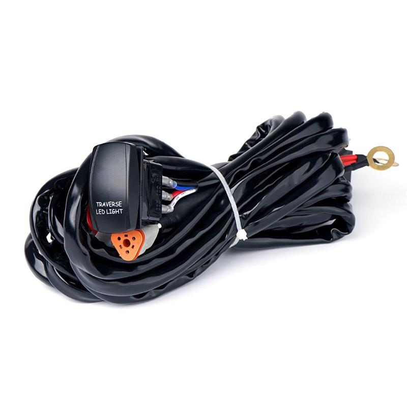 3 Inch LED Spot Light With Blue Backlight Wiring Harness