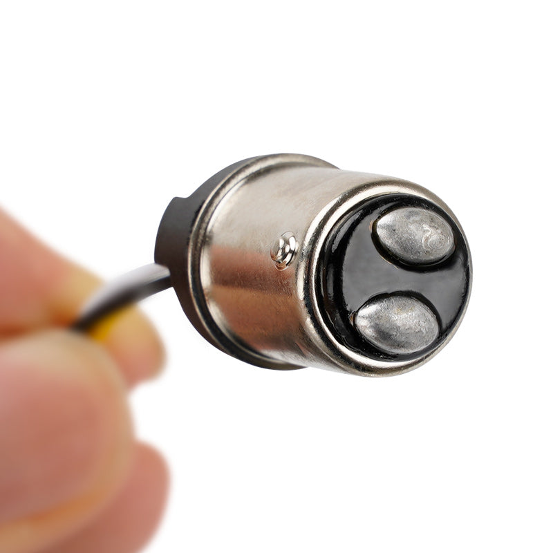 3-1/4" Front Emark DOT LED Turn Signal Indicators with Amber & White Color For Motorcycle