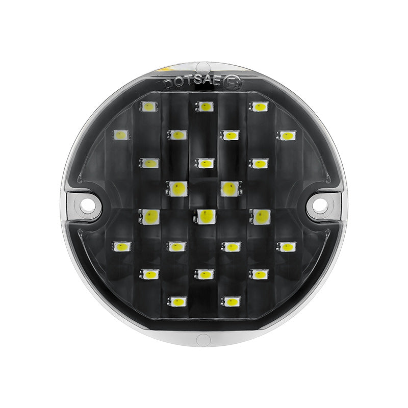 3-1/4" Front Emark DOT LED Turn Signal Indicators with Amber & White Color For Motorcycle