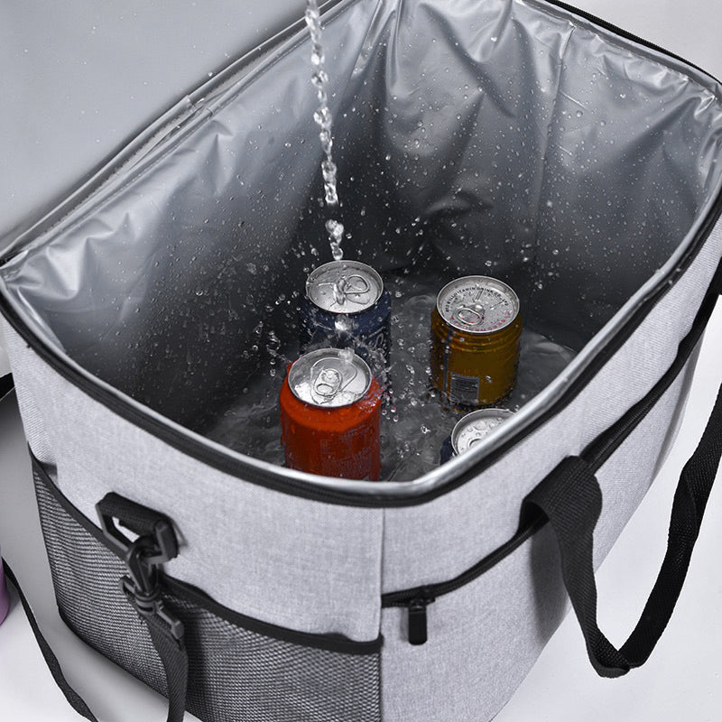 33L Portable Foldable Soft Sided Insulated Cooler Bag for Camping