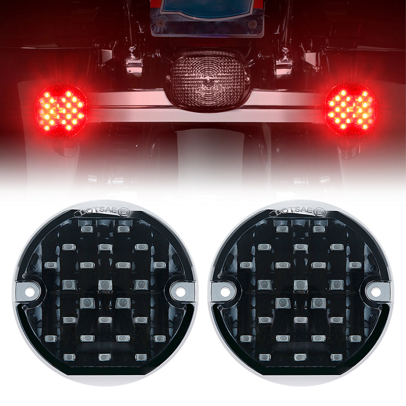 3-1/4" Rear Red Emark DOT LED Turn Signal Indicators For Motorcycle