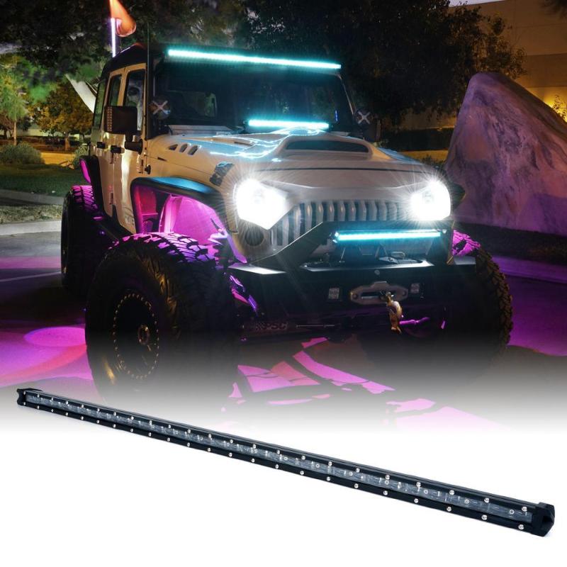 38 Inch Single Row LED Light Bar With Blue Backlight