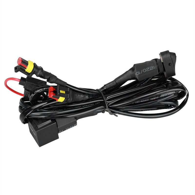 40A 12V Universal Wiring Harness Switch On/Off for Motorcycle Auxiliary Fog Light Wires - LED Factory Mart