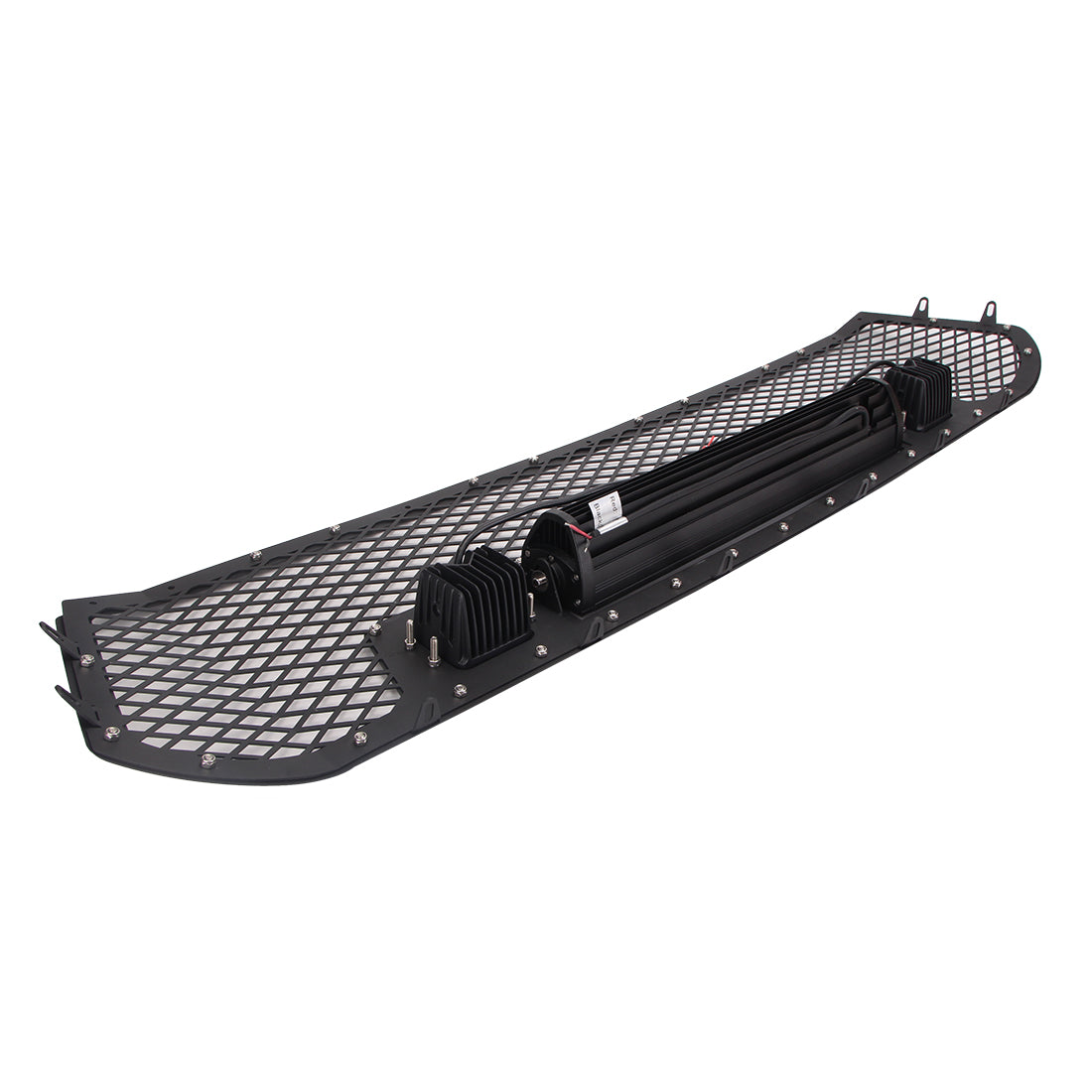 Front Grille Replacement w/120W LED Light Bar +24W LED Work Lamps for Toyota Tundra 14-16