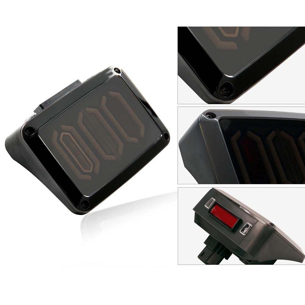 Smoke Lens Diamond Series Red LED Tail Light Assembly w Turn Signal & Back Up (3)
