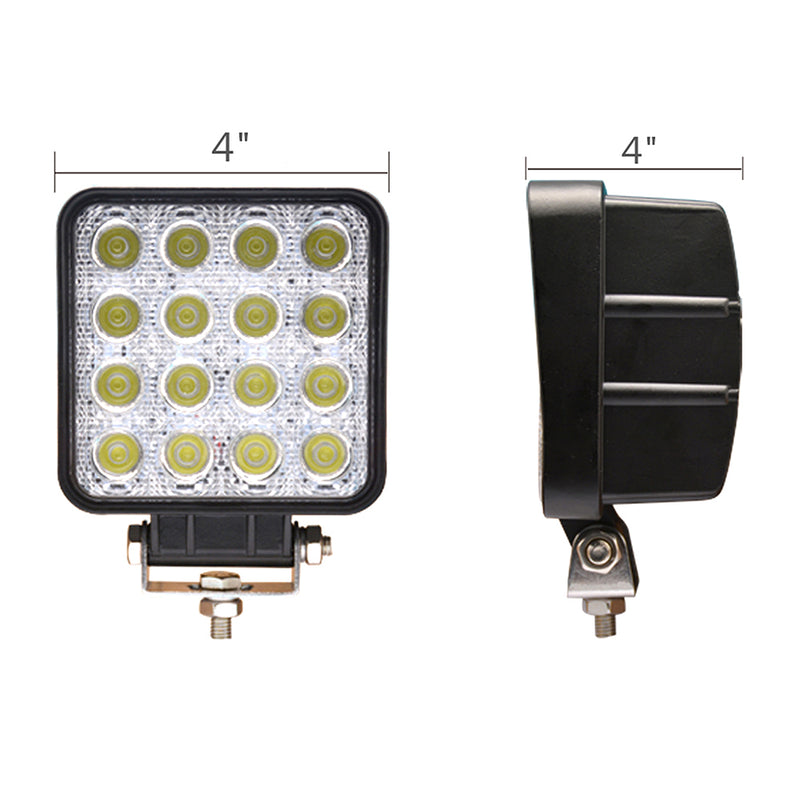 USA ONLY 4" 48W High Power LED 60 Degree Flood Beam Offroad Light