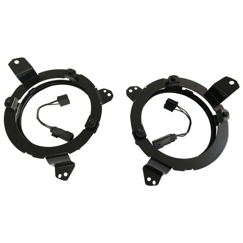 Brightest 120W LED Halo Headlight & 9'' Headlight Bracket Ring & 4" LED Fog Light For 2018+ Jeep Wrangler JL And Jeep Gladiator JT