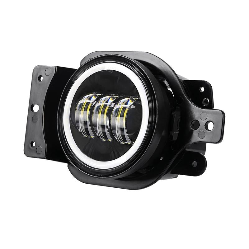 7 Inch LED RGB Headlight With Halo DRL + 9" Headlight Bracket + LED Halo Fog Light for 2018+ Jeep Wrangler JL And Jeep Gladiator JT
