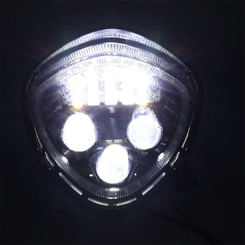 CREE LED Headlight w/Halo Ring For Victory Cross Country/Cruisers