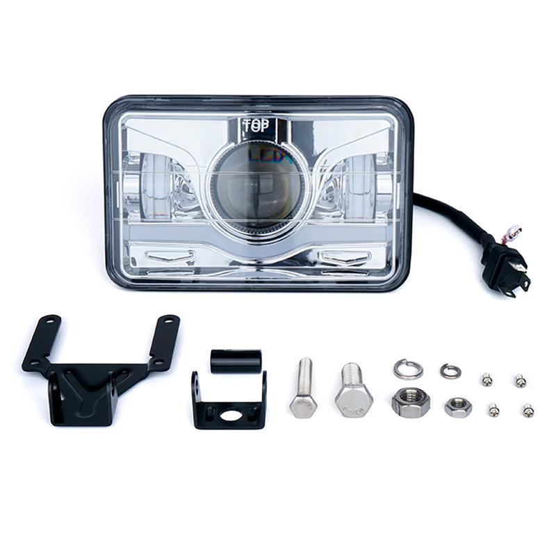 4x6 Inch LED Headlight With High/Low Beam And DRL