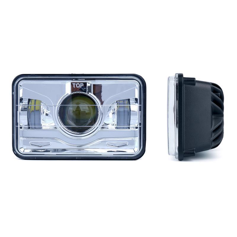 4x6 Inch LED Headlight With High/Low Beam And DRL