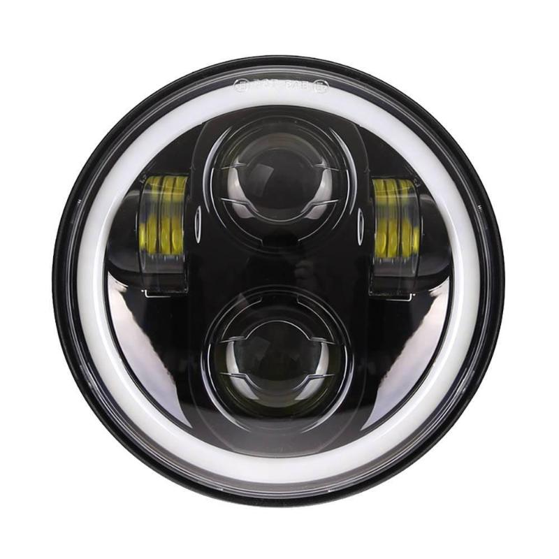7 SMD Red LED Halo Angel Eyes H4 Headlamp Headlight Halogen Light Bulbs Pair