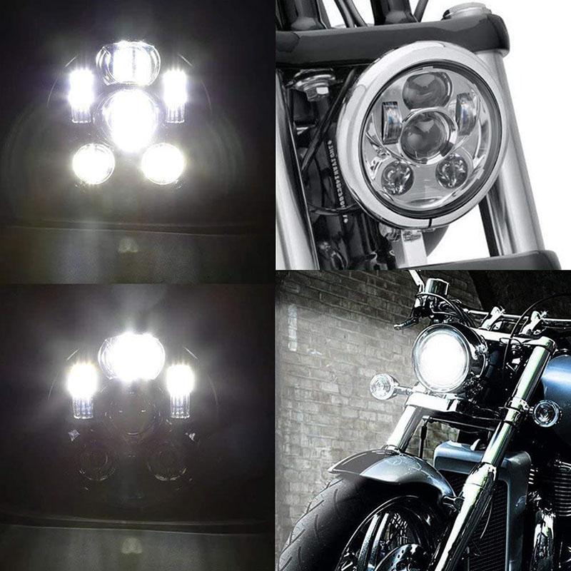 White DRL High Low Projector LED Headlight for Glide Low Rider Harley  Motorcycle 5.75 Inch Headlamp LED Motorcycle Light - China LED Light, LED  Headlight