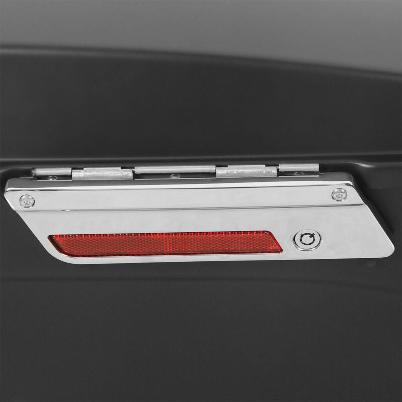 5" Stretched Extended Hard Motorcycle Saddlebags For Harley Street Glide Road King 1993-13 Matt Black